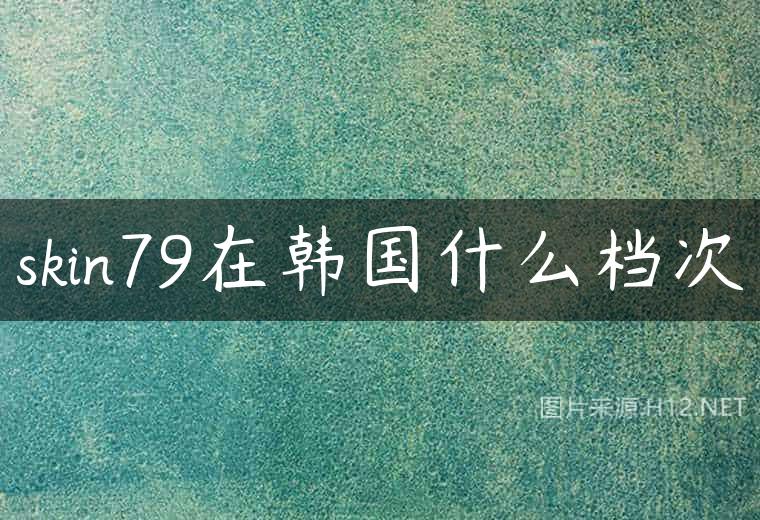 skin79在韩国什么档次