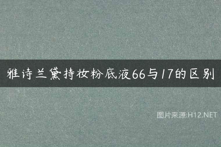 雅诗兰黛持妆粉底液66与17的区别