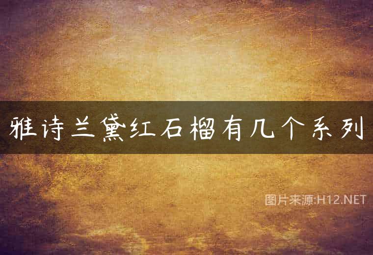 雅诗兰黛红石榴有几个系列