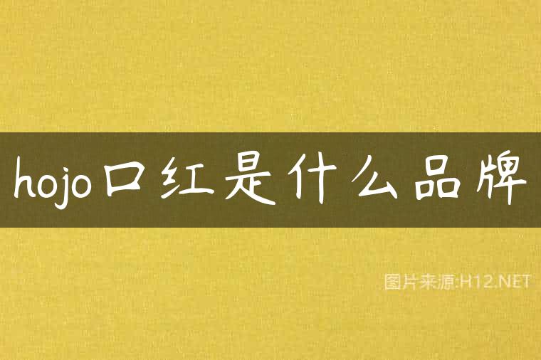hojo口红是什么品牌