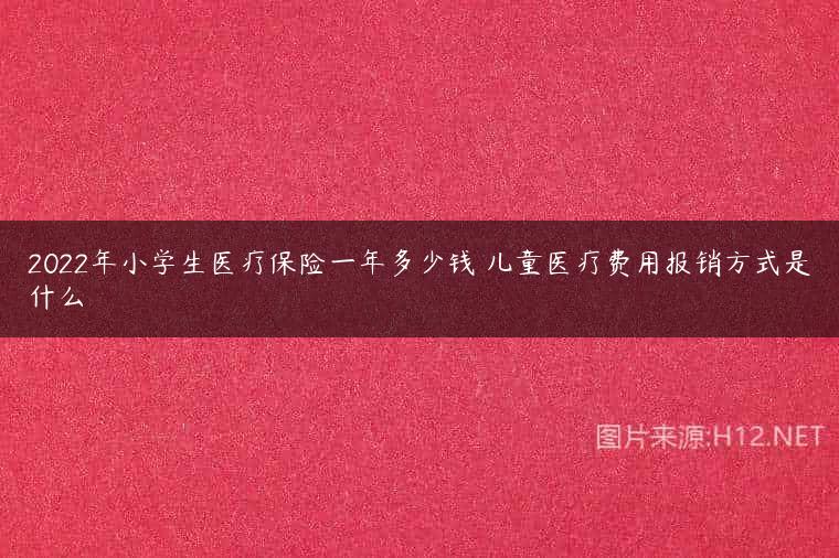 2022年小学生医疗保险一年多少钱 儿童医疗费用报销方式是什么