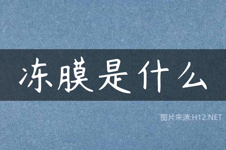 冻膜是什么