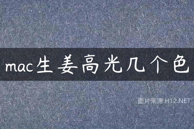 mac生姜高光几个色