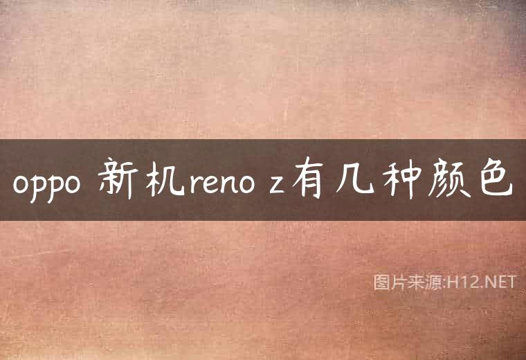 oppo 新机reno z有几种颜色
