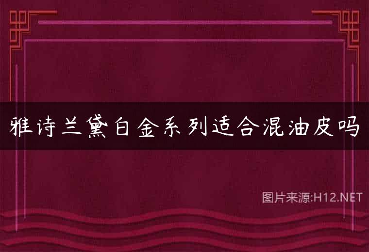 雅诗兰黛白金系列适合混油皮吗