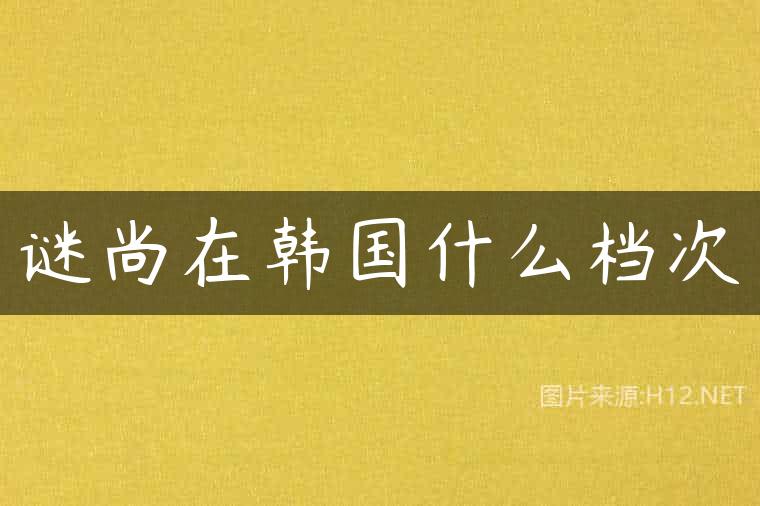 谜尚在韩国什么档次