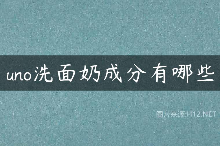 uno洗面奶成分有哪些
