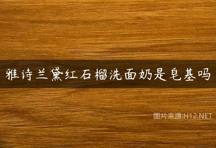 雅诗兰黛红石榴洗面奶是皂基吗