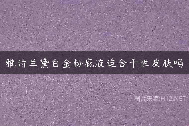 雅诗兰黛白金粉底液适合干性皮肤吗
