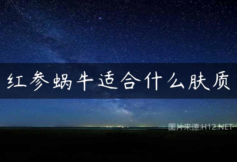 红参蜗牛适合什么肤质