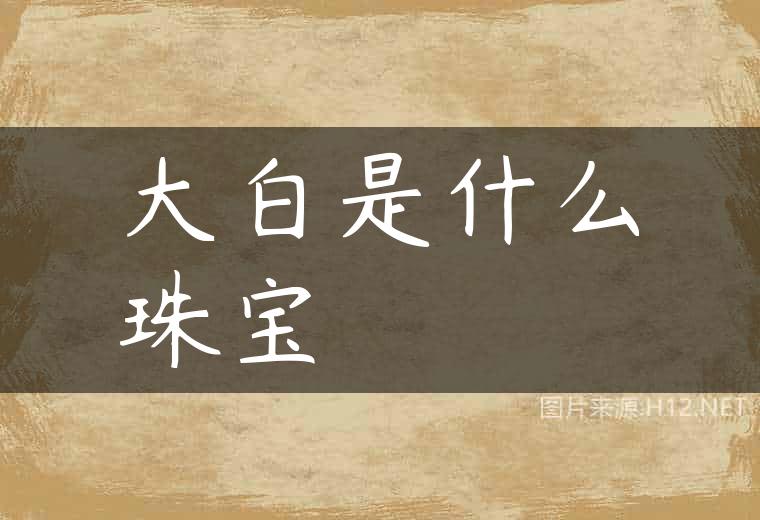 大白是什么珠宝
