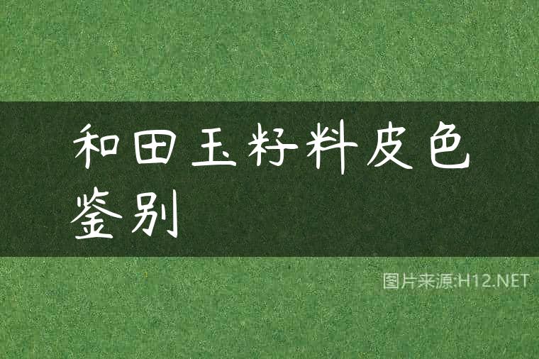 和田玉籽料皮色鉴别