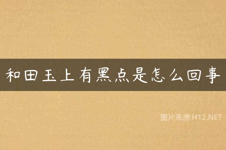 和田玉上有黑点是怎么回事