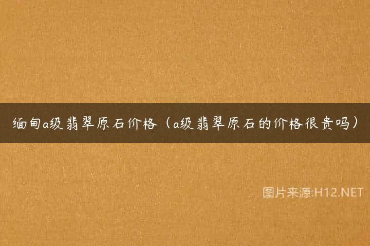 缅甸a级翡翠原石价格（a级翡翠原石的价格很贵吗）