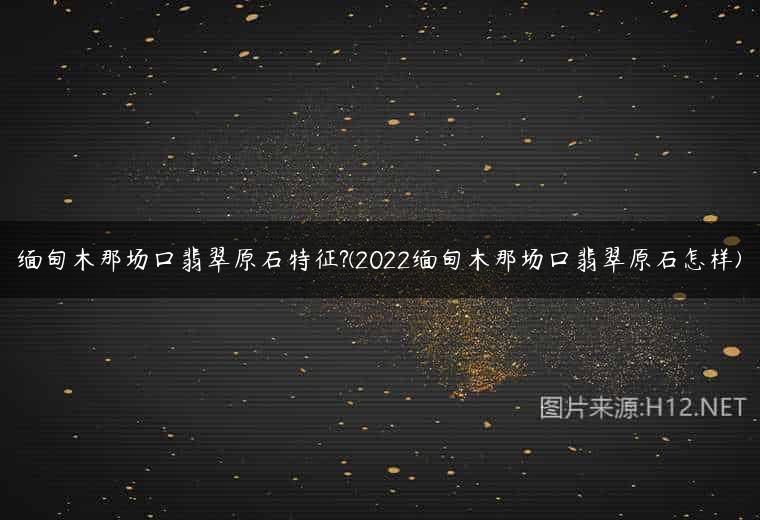 缅甸木那场口翡翠原石特征?(2022缅甸木那场口翡翠原石怎样)
