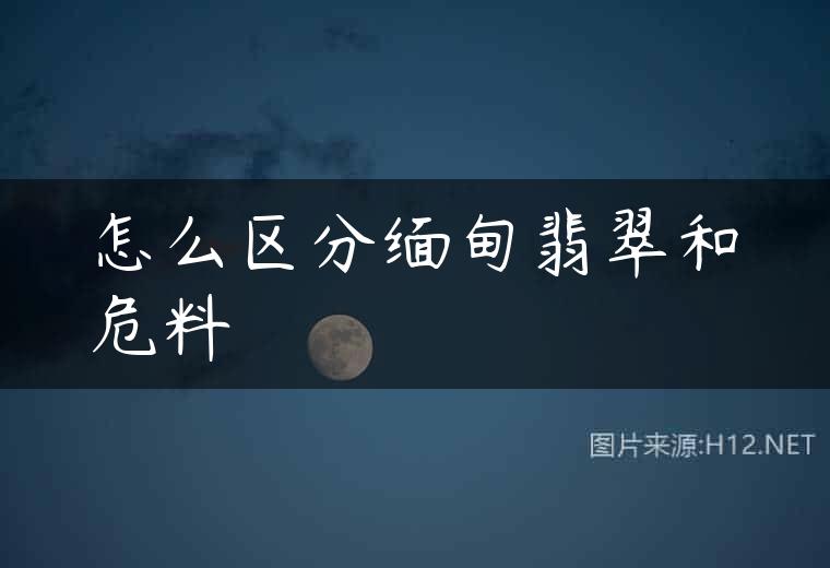 怎么区分缅甸翡翠和危料