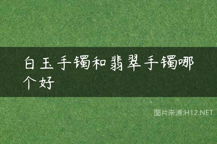 白玉手镯和翡翠手镯哪个好