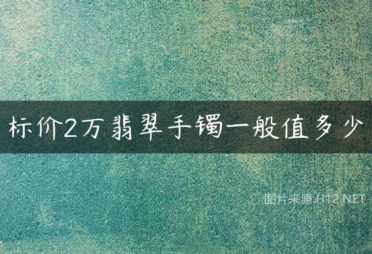 标价2万翡翠手镯一般值多少