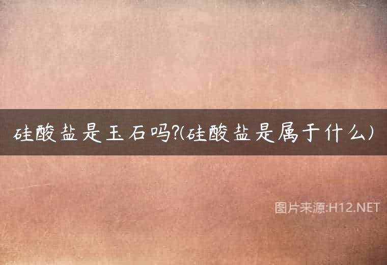 硅酸盐是玉石吗?(硅酸盐是属于什么)