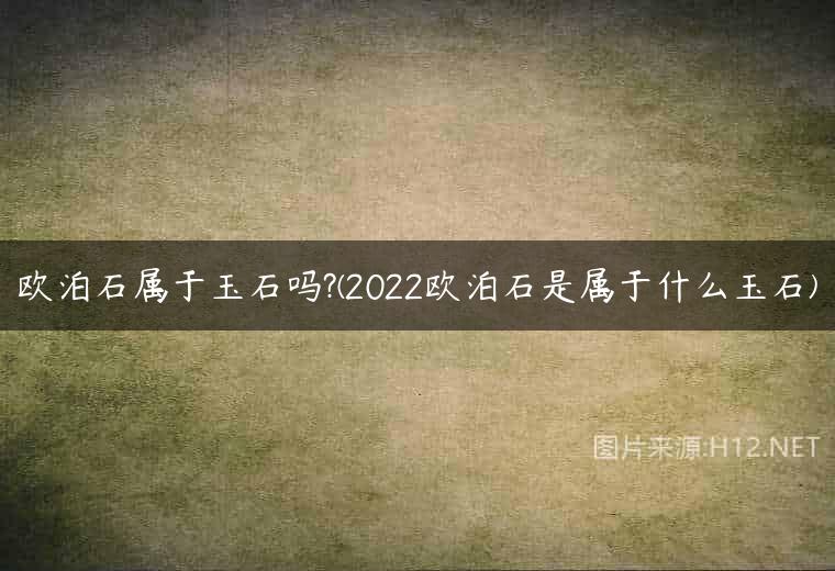 欧泊石属于玉石吗?(2022欧泊石是属于什么玉石)