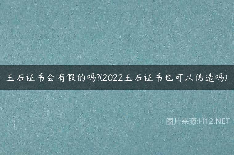 玉石证书会有假的吗?(2022玉石证书也可以伪造吗)