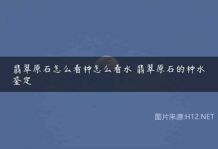 翡翠原石怎么看种怎么看水 翡翠原石的种水鉴定