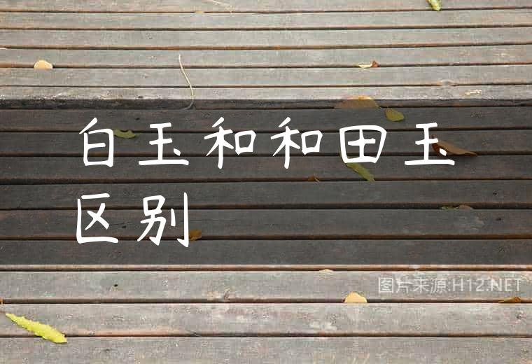 白玉和和田玉区别