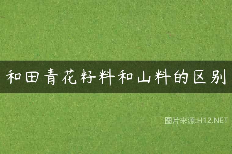 和田青花籽料和山料的区别
