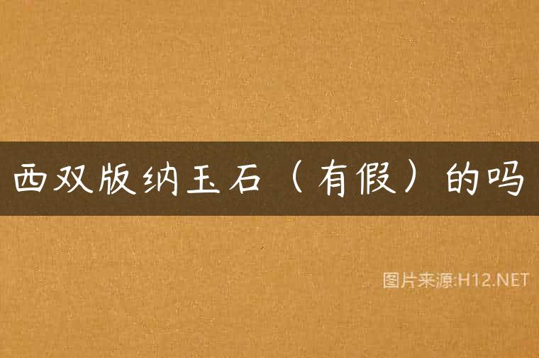 西双版纳玉石（有假）的吗