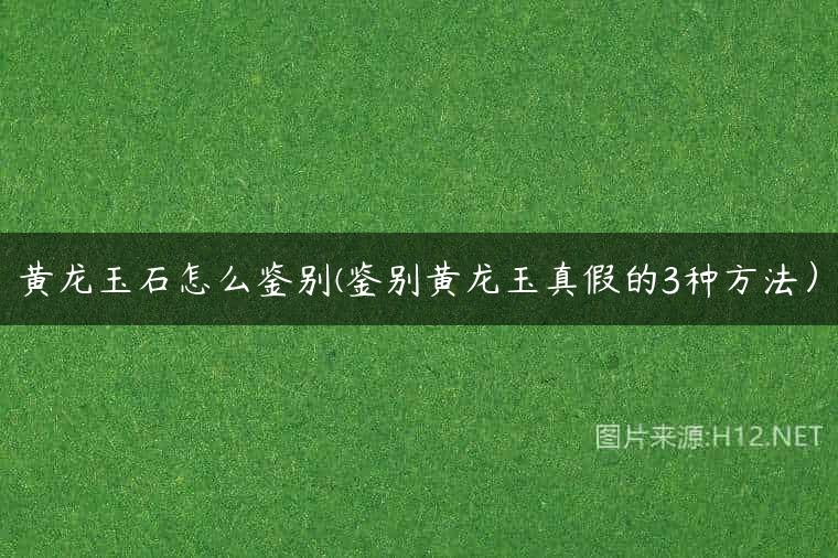 黄龙玉石怎么鉴别(鉴别黄龙玉真假的3种方法）