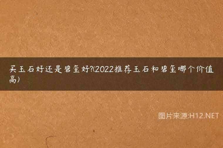 买玉石好还是碧玺好?(2022推荐玉石和碧玺哪个价值高)