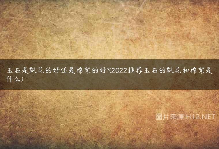 玉石是飘花的好还是棉絮的好?(2022推荐玉石的飘花和棉絮是什么)