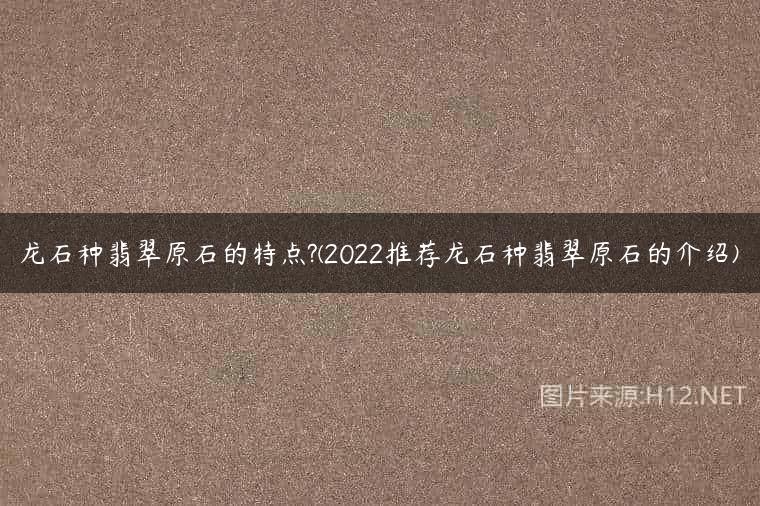 龙石种翡翠原石的特点?(2022推荐龙石种翡翠原石的介绍)