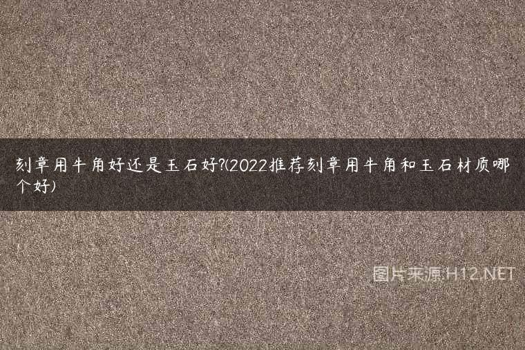 刻章用牛角好还是玉石好?(2022推荐刻章用牛角和玉石材质哪个好)