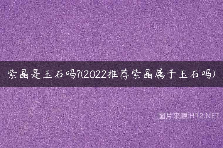 紫晶是玉石吗?(2022推荐紫晶属于玉石吗)