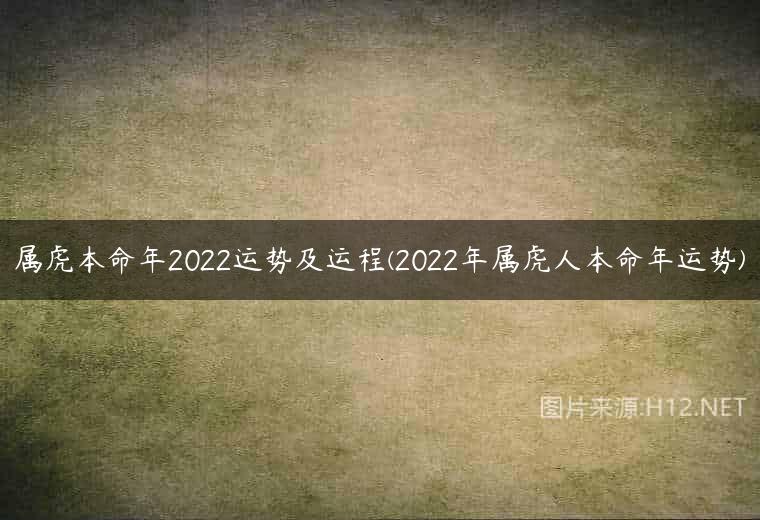 属虎本命年2022运势及运程(2022年属虎人本命年运势)