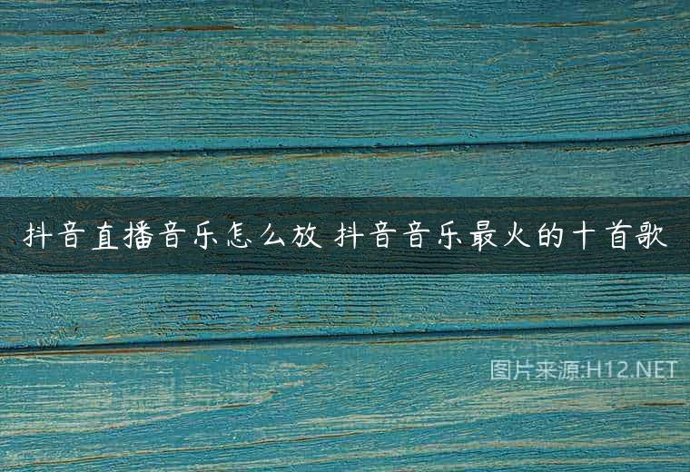 抖音直播音乐怎么放 抖音音乐最火的十首歌