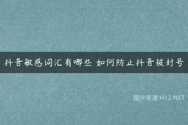 抖音敏感词汇有哪些 如何防止抖音被封号