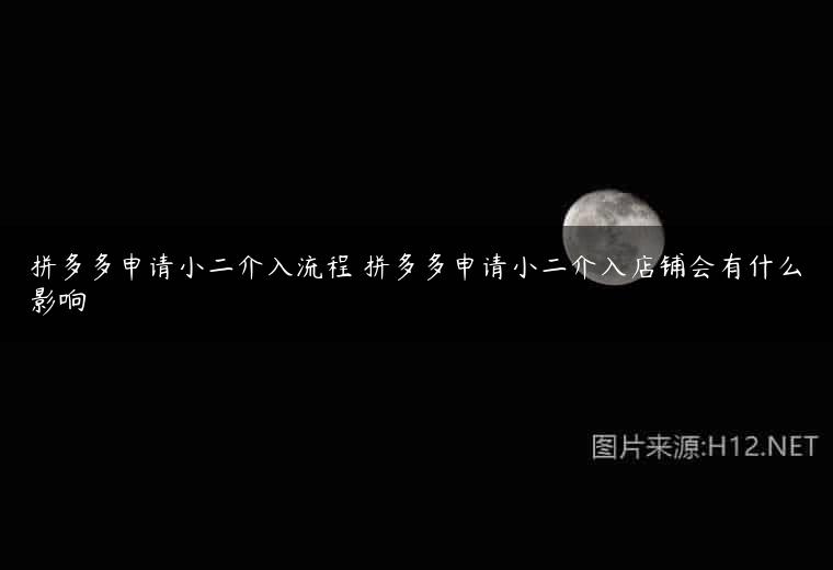 拼多多申请小二介入流程 拼多多申请小二介入店铺会有什么影响