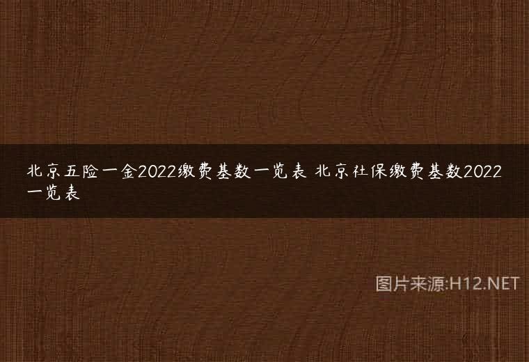 北京五险一金2022缴费基数一览表 北京社保缴费基数2022一览表