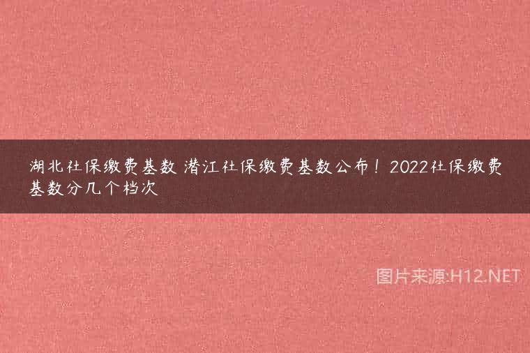 湖北社保缴费基数 潜江社保缴费基数公布！2022社保缴费基数分几个档次