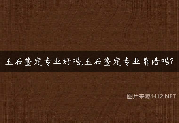 玉石鉴定专业好吗,玉石鉴定专业靠谱吗?