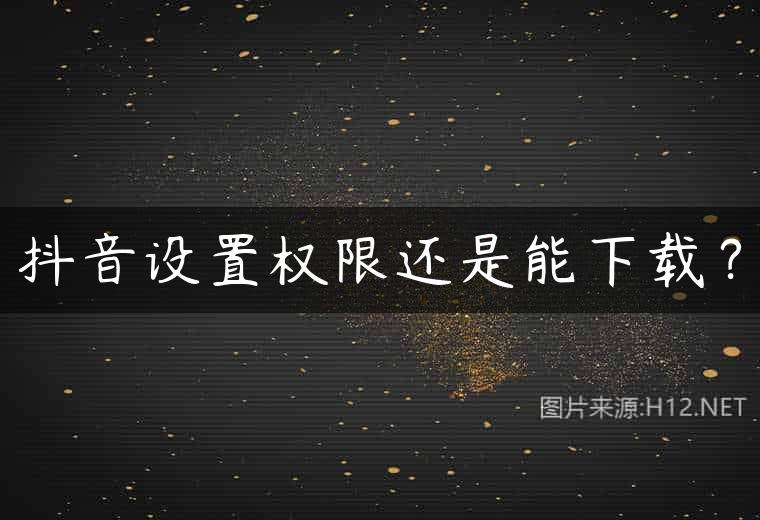 抖音设置权限还是能下载？