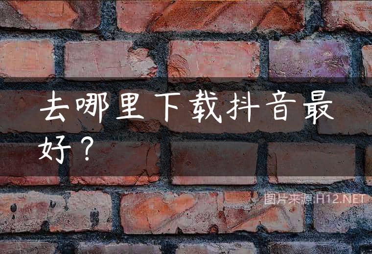 去哪里下载抖音最好？