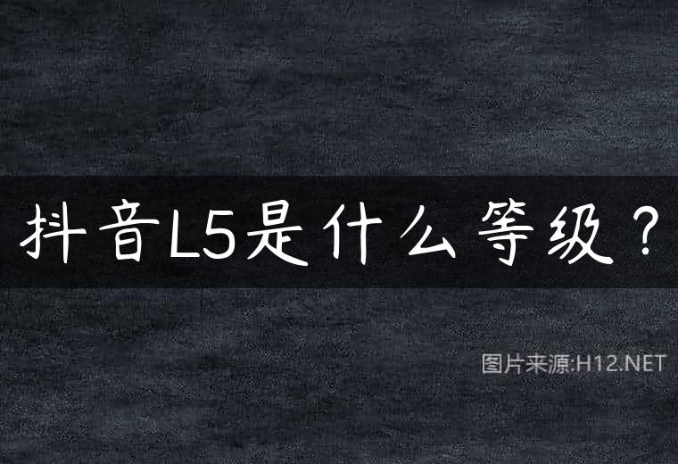 抖音L5是什么等级？