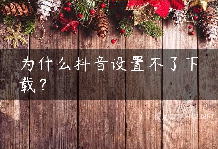 为什么抖音设置不了下载？