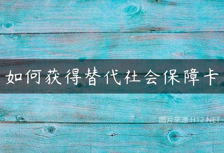 如何获得替代社会保障卡
