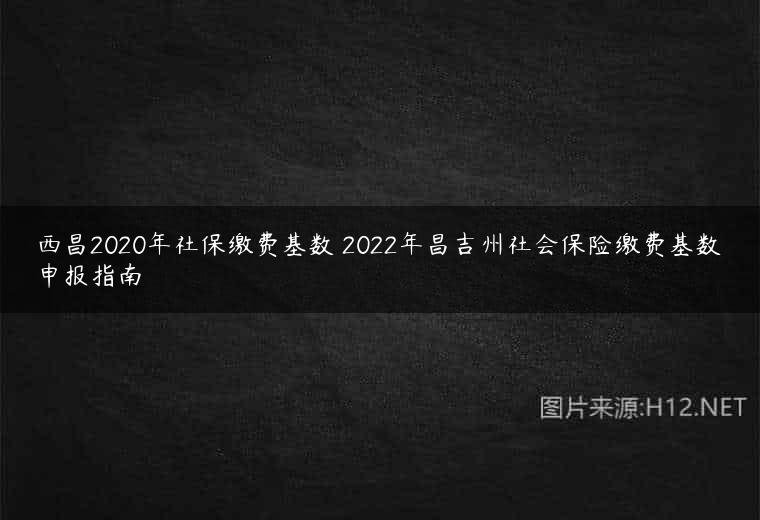 西昌2020年社保缴费基数 2022年昌吉州社会保险缴费基数申报指南
