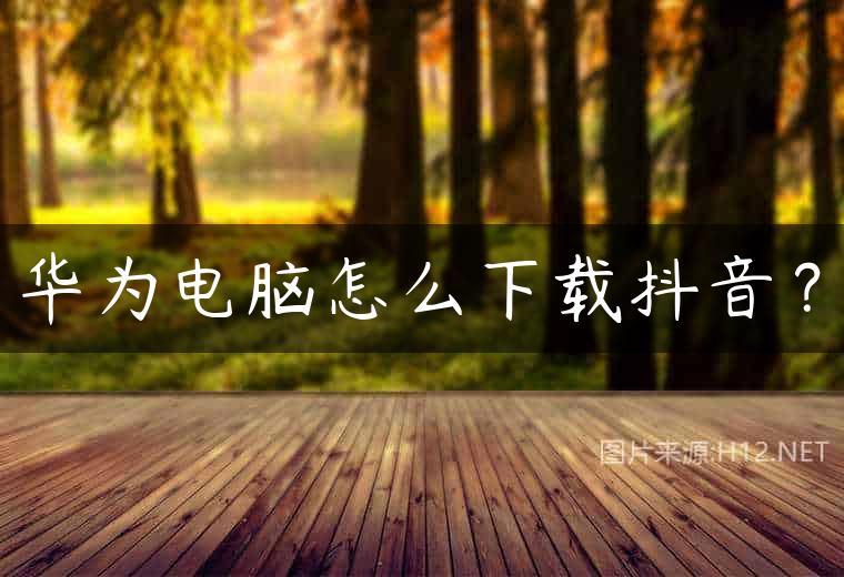 华为电脑怎么下载抖音？
