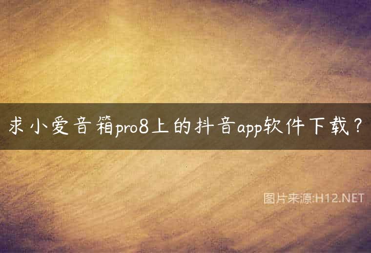 求小爱音箱pro8上的抖音app软件下载？